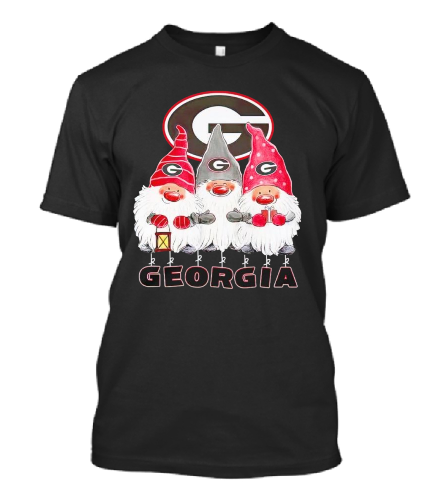 Georgia Bulldogs Christmas Gnome Trio T-Shirt