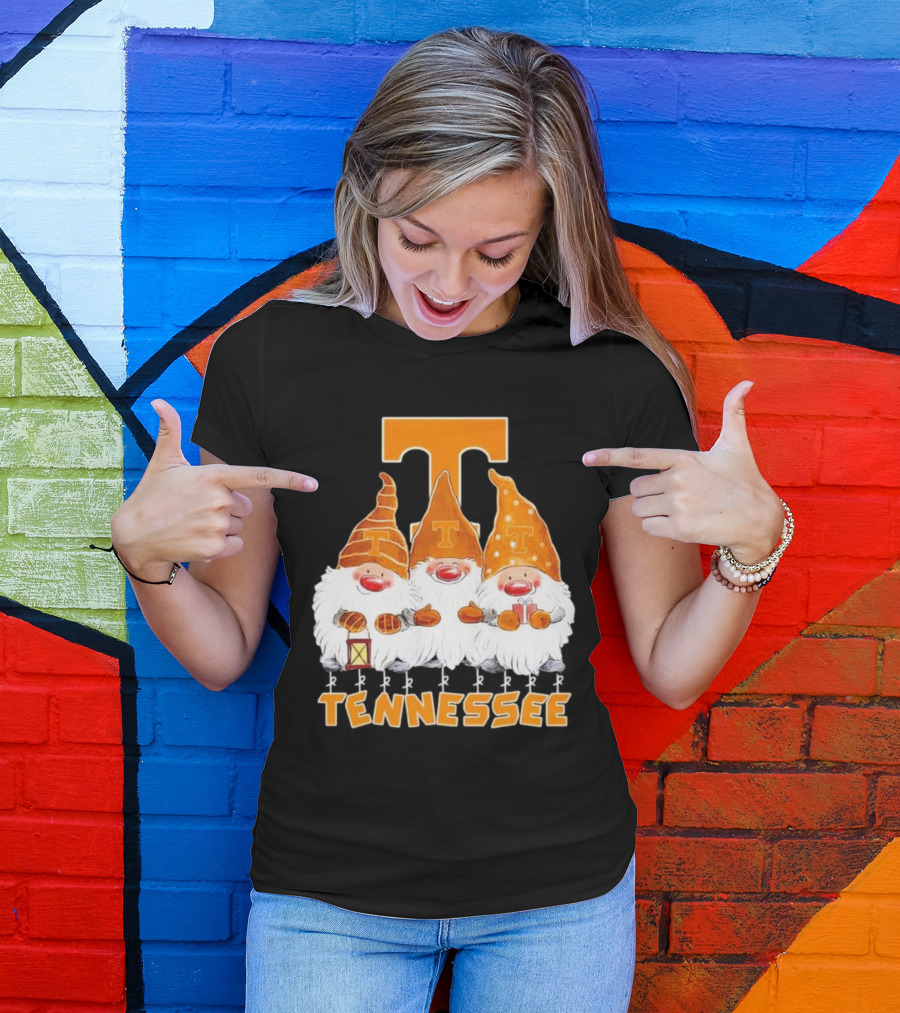 Tennessee Volunteers Christmas Gnomies With Orange T T-Shirt