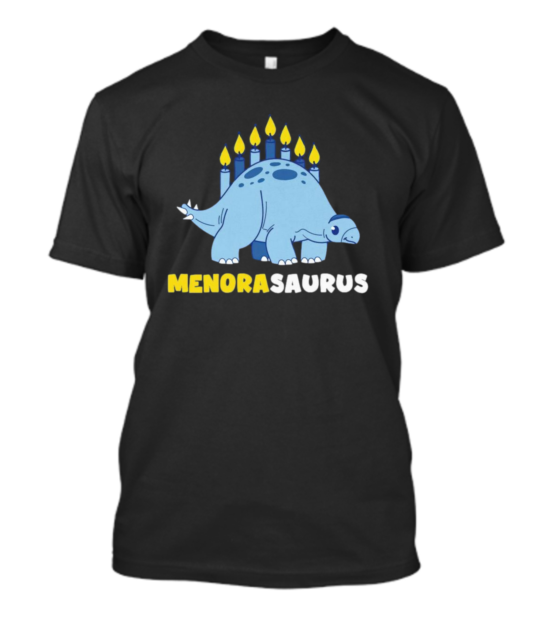MENORASAURUS Hanukkah Dinosaur Candles T-Shirt