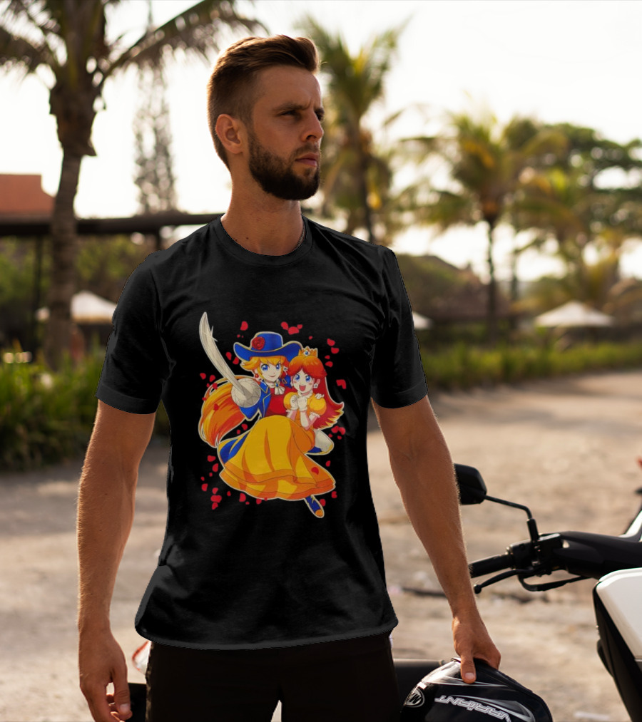 Princess To The Rescue With Heroic Duo And Heart Petals T-Shirt
