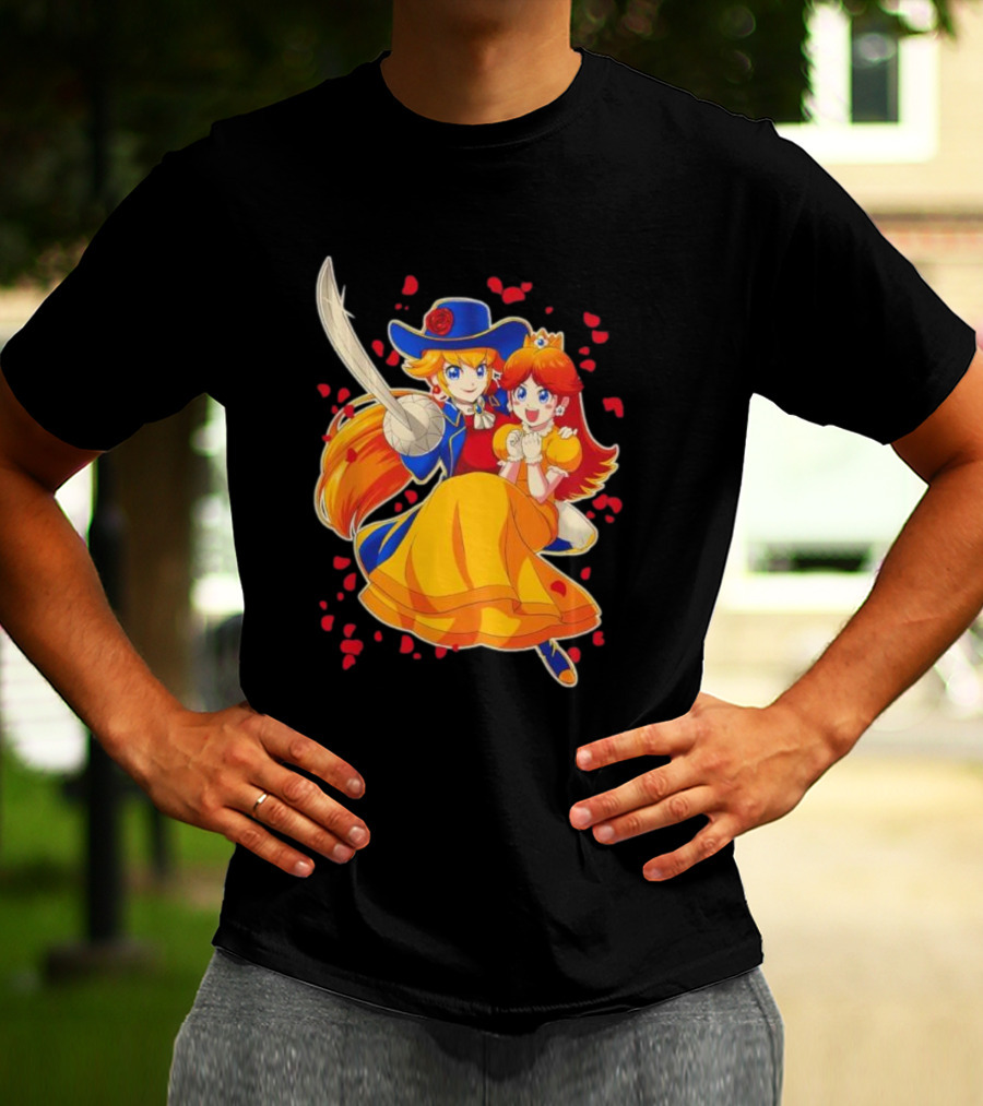 Princess To The Rescue With Heroic Duo And Heart Petals T-Shirt