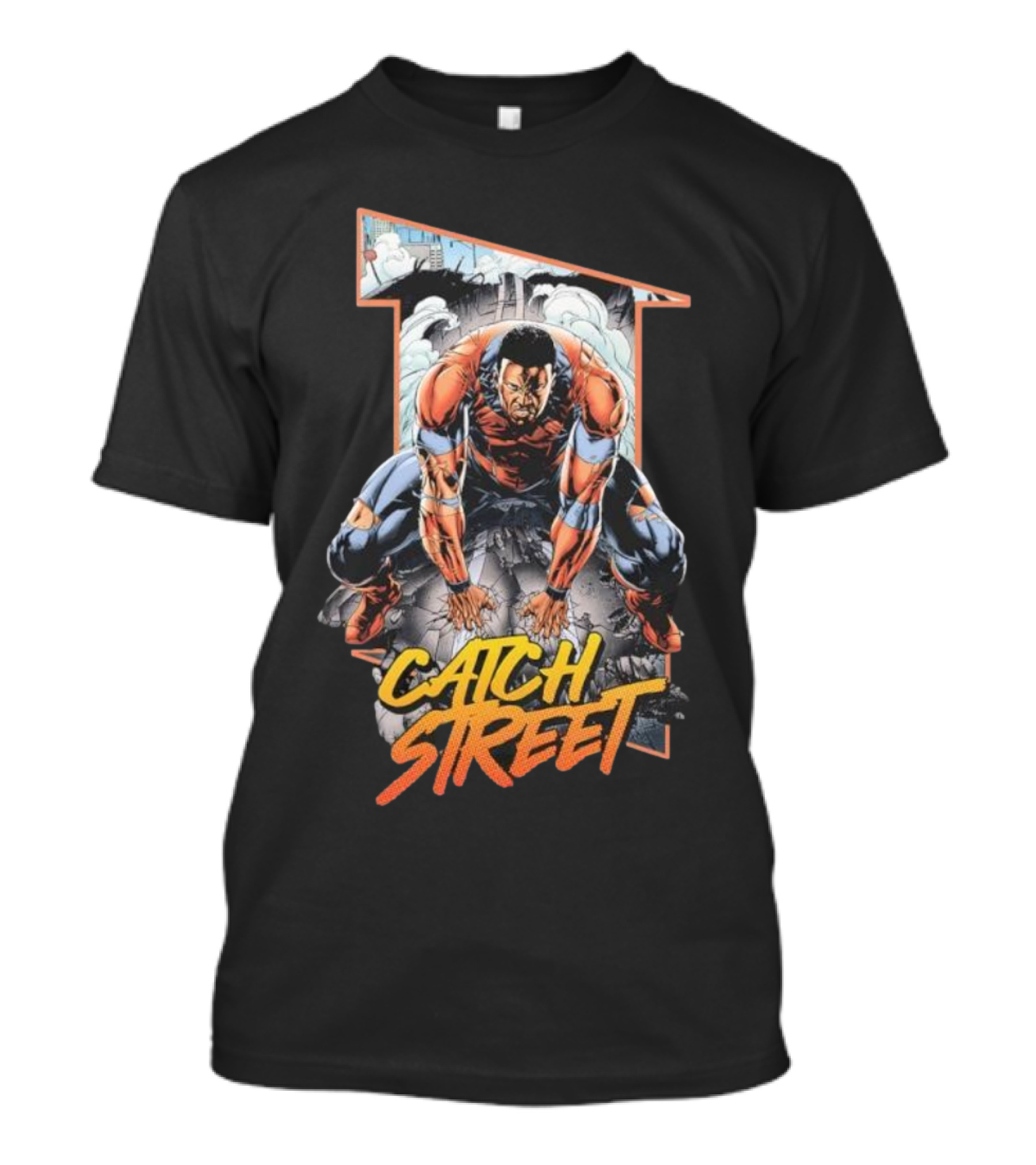 Catch Street Rippaverse Comics Dynamic Hero Action Pose T-Shirt