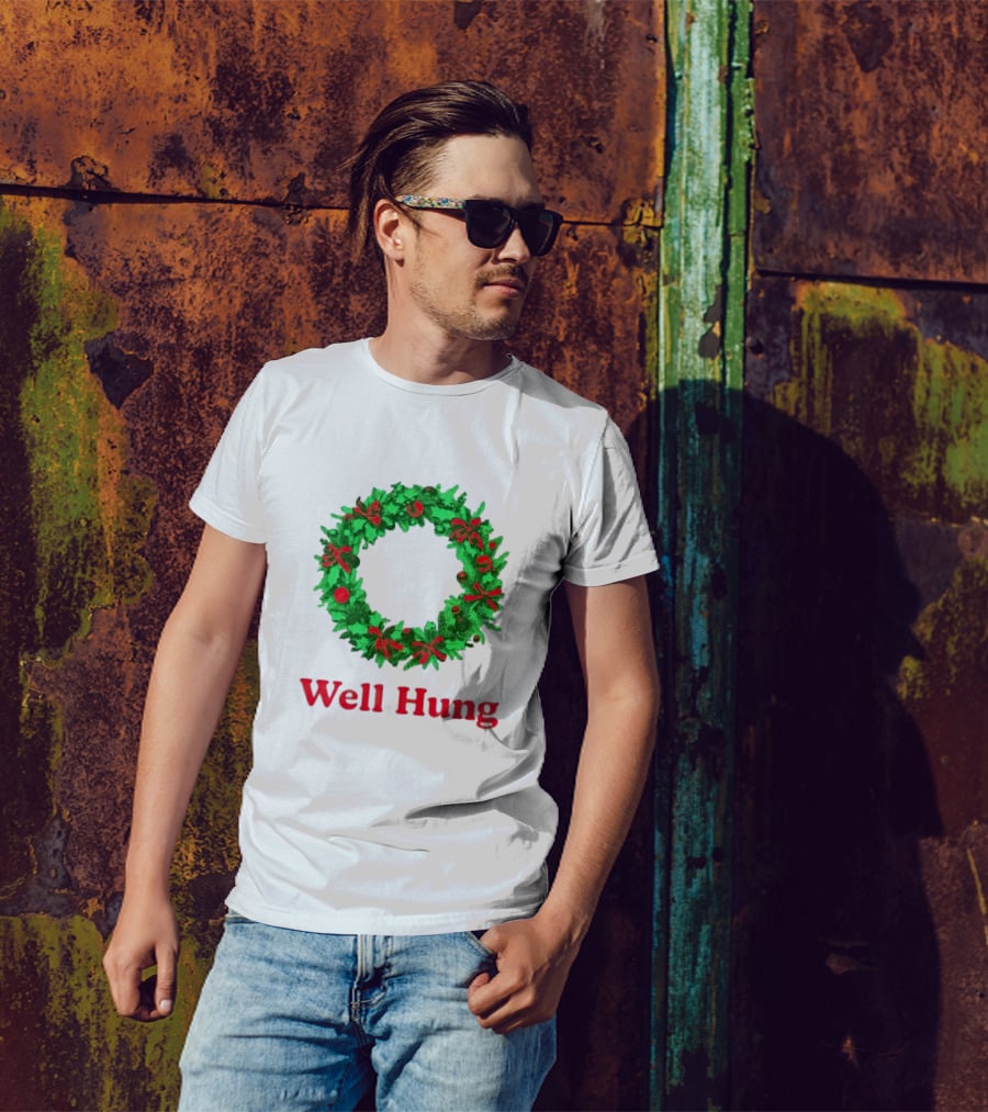 Well Hung Christmas Wreath T-Shirt