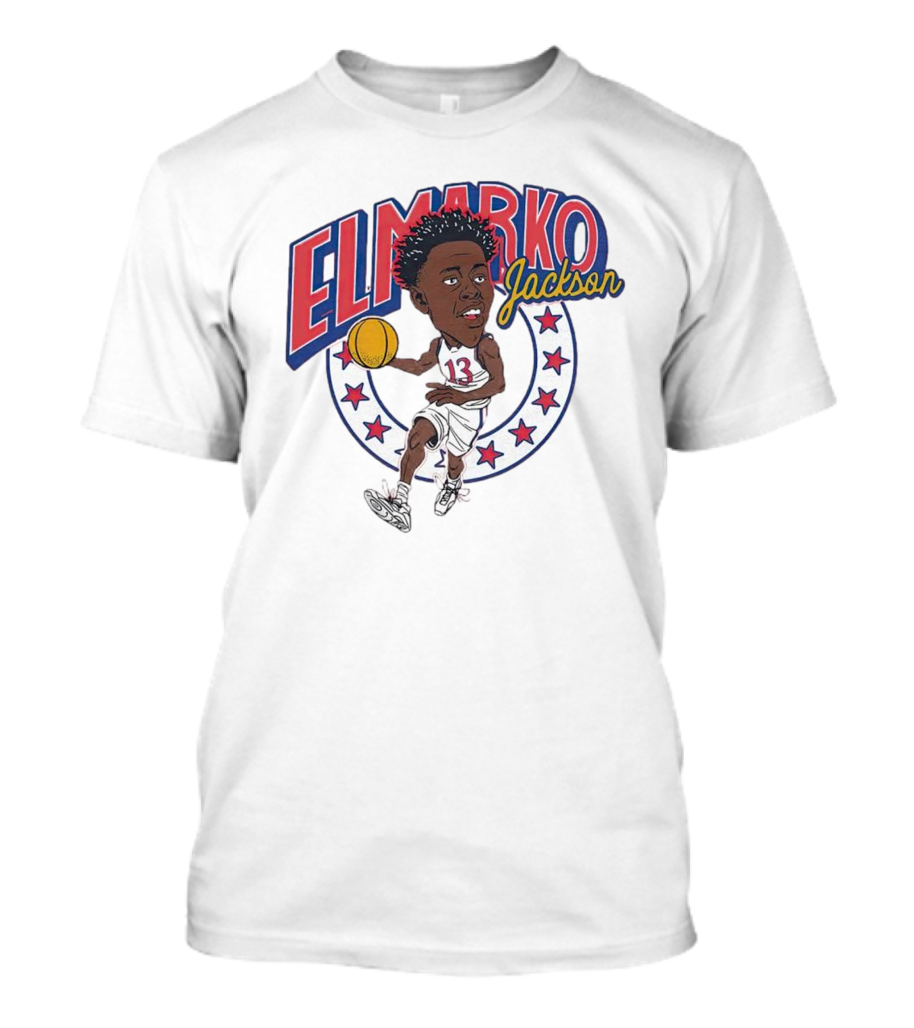 Elmarko Jackson Basketball Stars And Slam Dunk Action T-Shirt