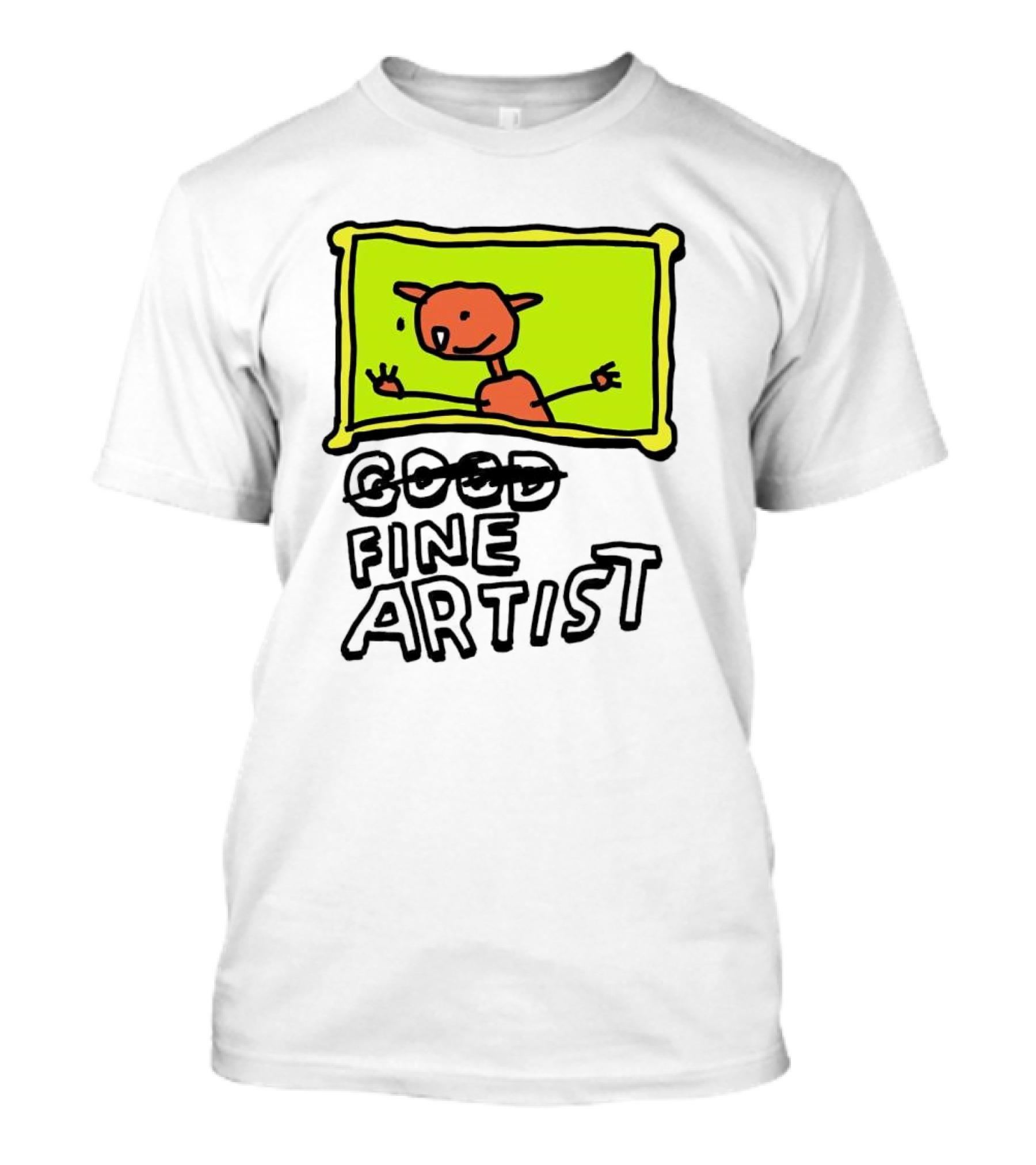 Good Fine Artist Drawing In Frame T-Shirt