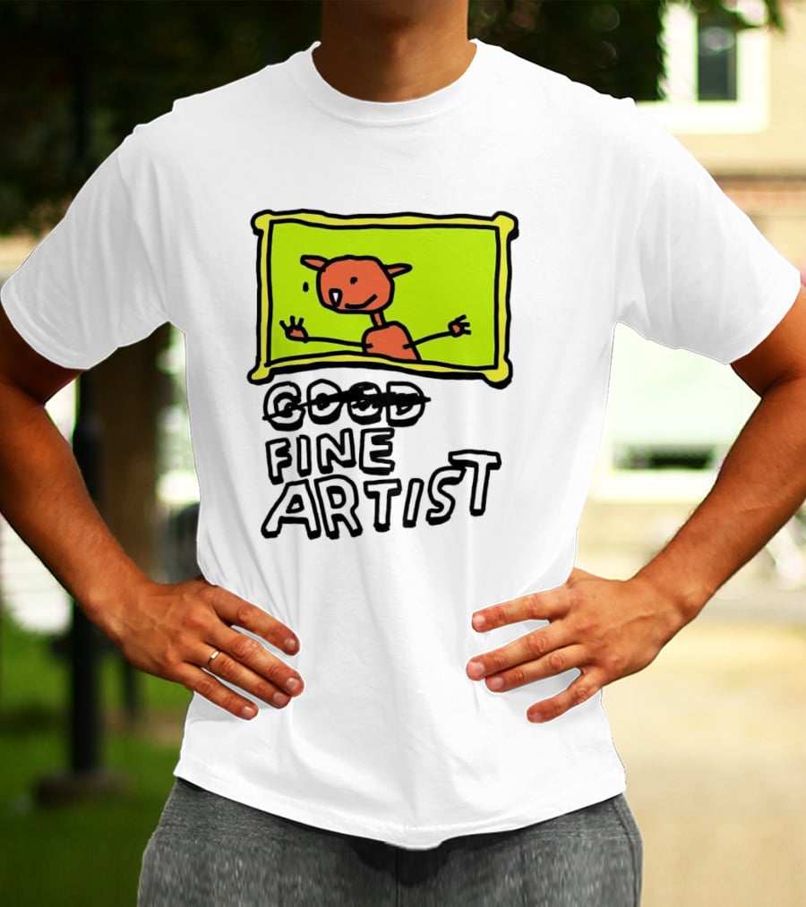 Good Fine Artist Drawing In Frame T-Shirt