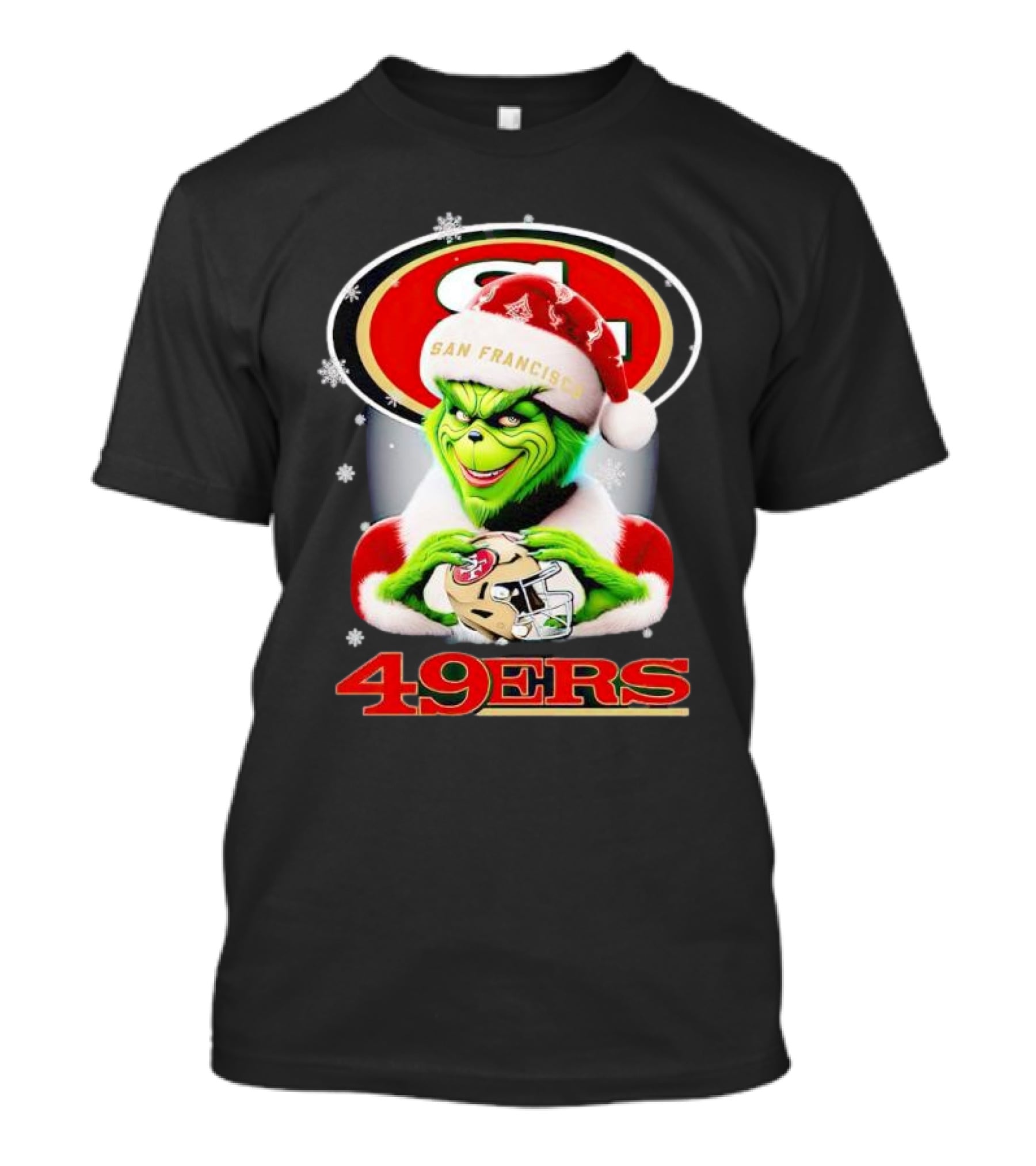 Grinch San Francisco 49ers Christmas Football T-Shirt