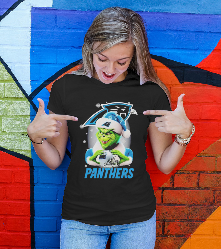 Grinch Carolina Panthers Christmas Fan T-Shirt