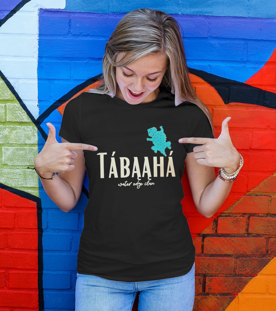 Tábąąhá Water Edge Clan Turquoise Turtle T-Shirt