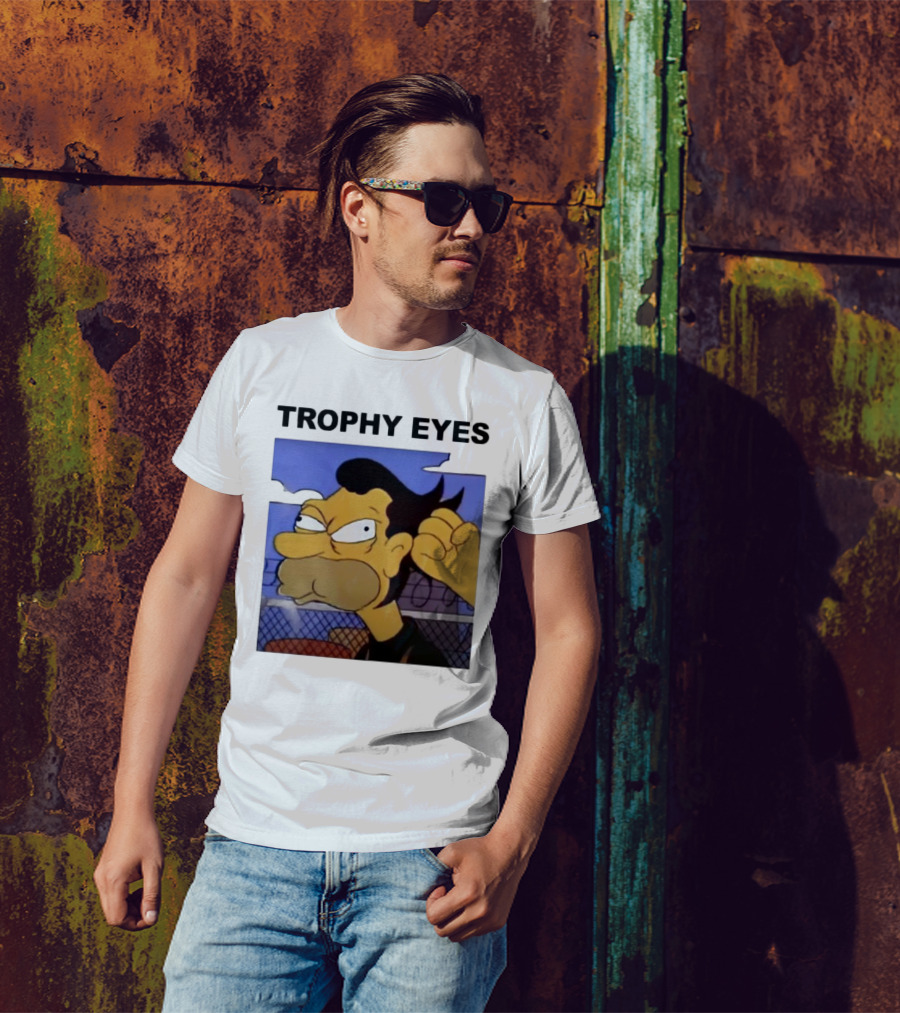 TROPHY EYES The Simpson Character Image T-Shirt