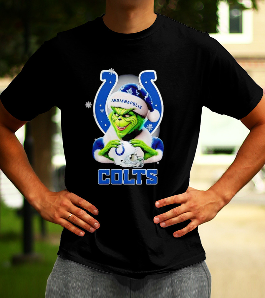 Grinch Indianapolis Colts Christmas Decor T-Shirt