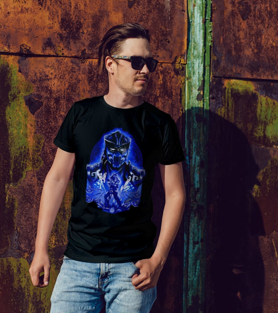 Attack Of SubZero Mortal Kombat Iconic Blue Warrior Battle T-Shirt