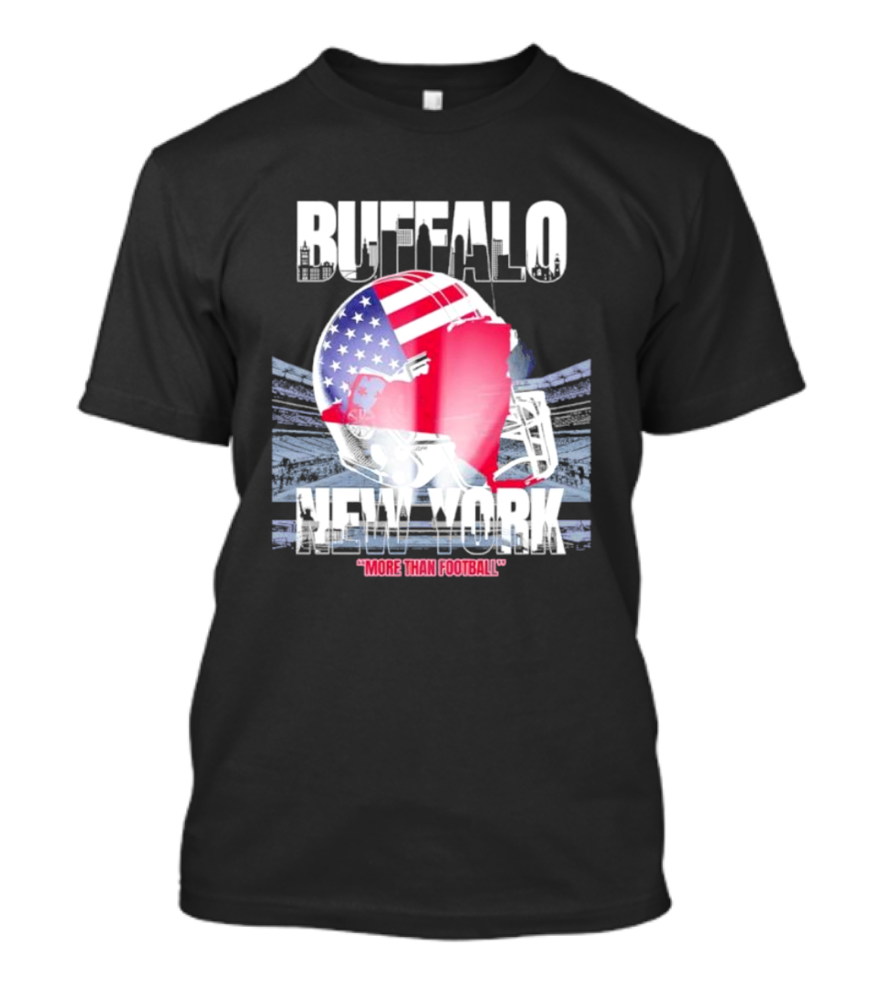 Buffalo Tunnel To Towers New York American Flag Helmet More Than Football T-Shirt