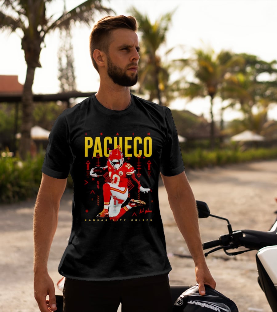 Isiah Pacheco Kansas City Chiefs Football Player Action T-Shirt