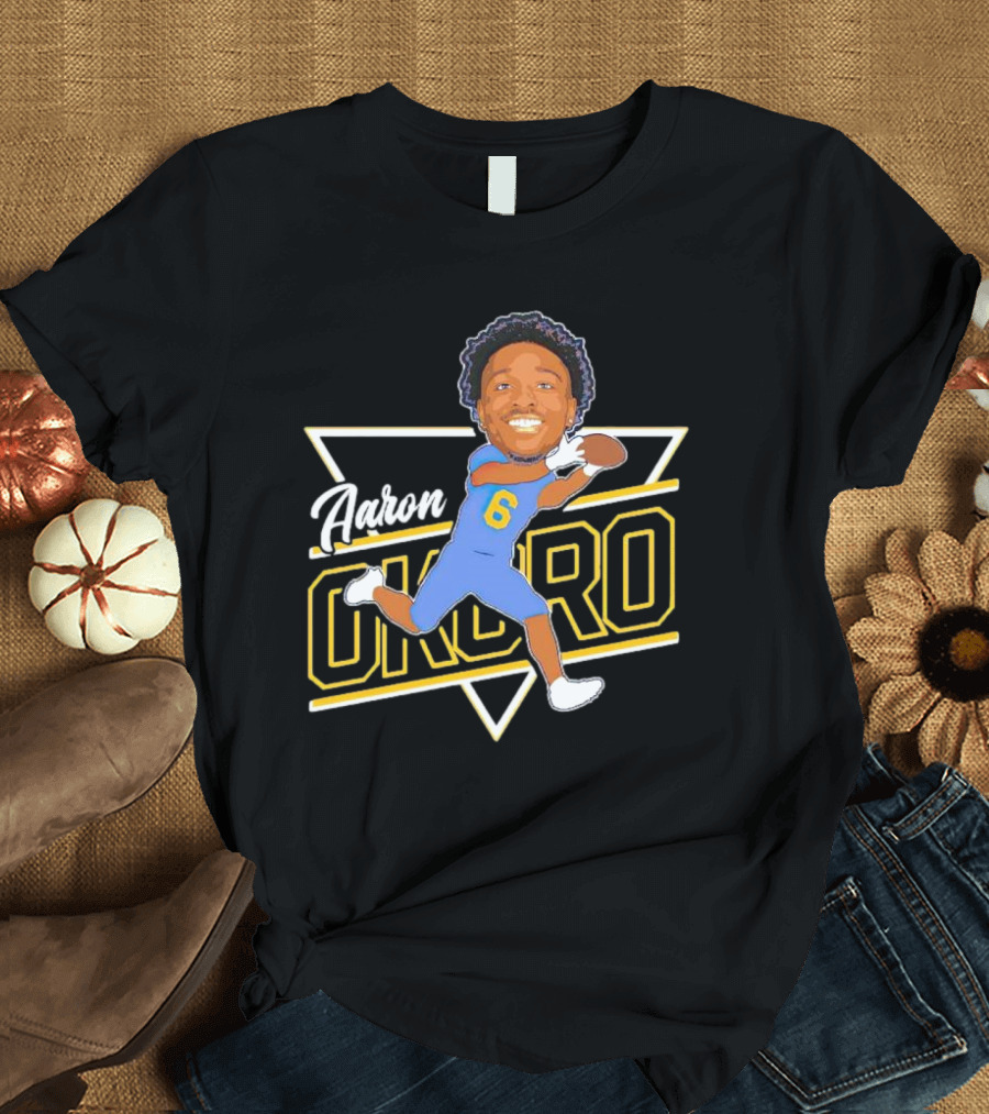 Aaron Okoro Football Caricature Signature 6 Jersey T-Shirt
