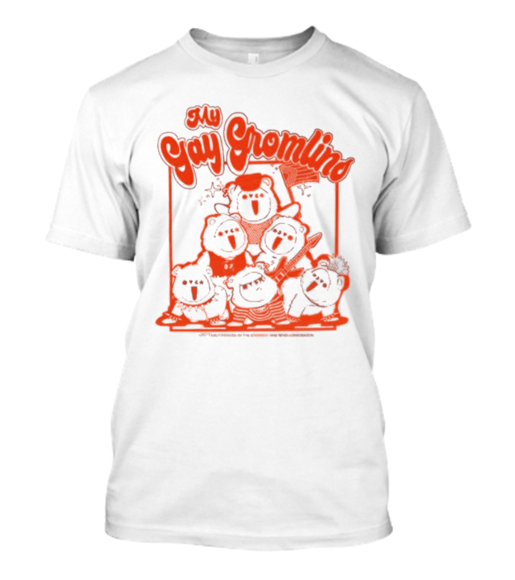 My Gay Gromlins Colorful Cartoon Creatures With Orange Outlines T-Shirt