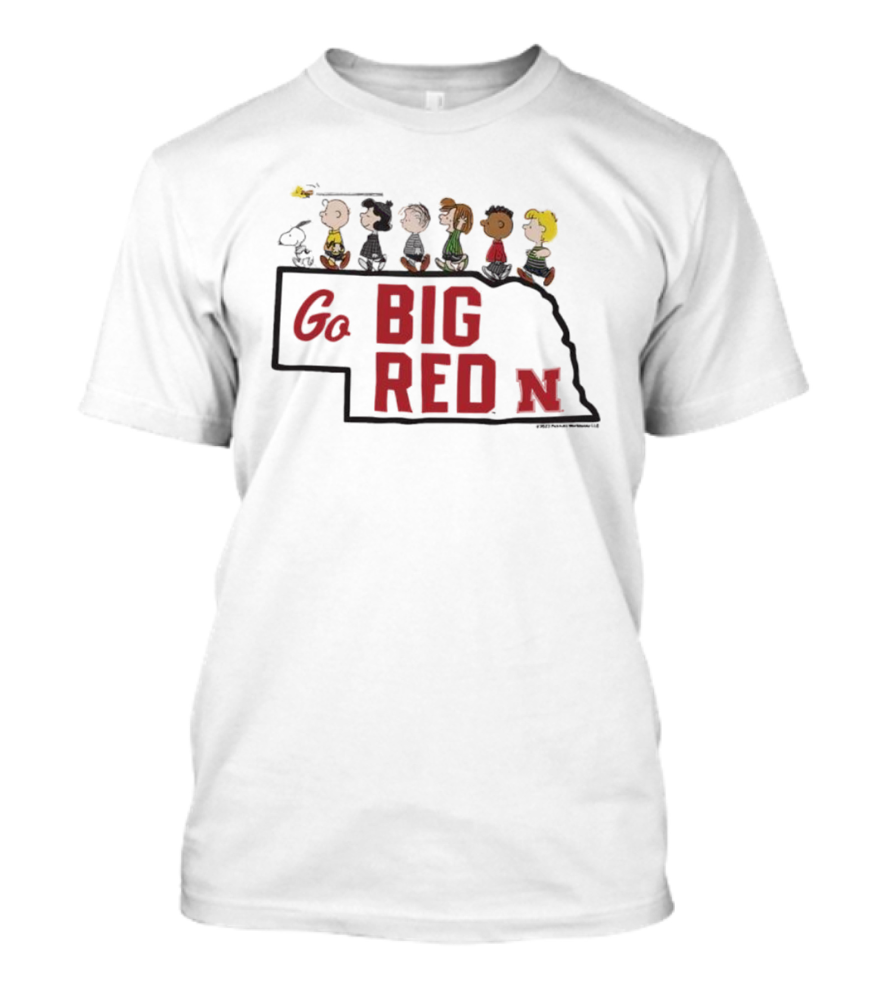 Peanuts Go Big Red Nebraska The Gang T-Shirt