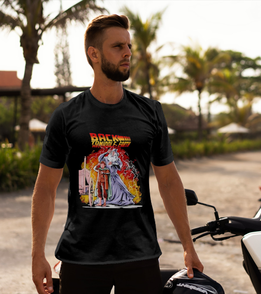 Back To The Middle-Earth Men's Time Travel Adventure Fusion T-Shirt