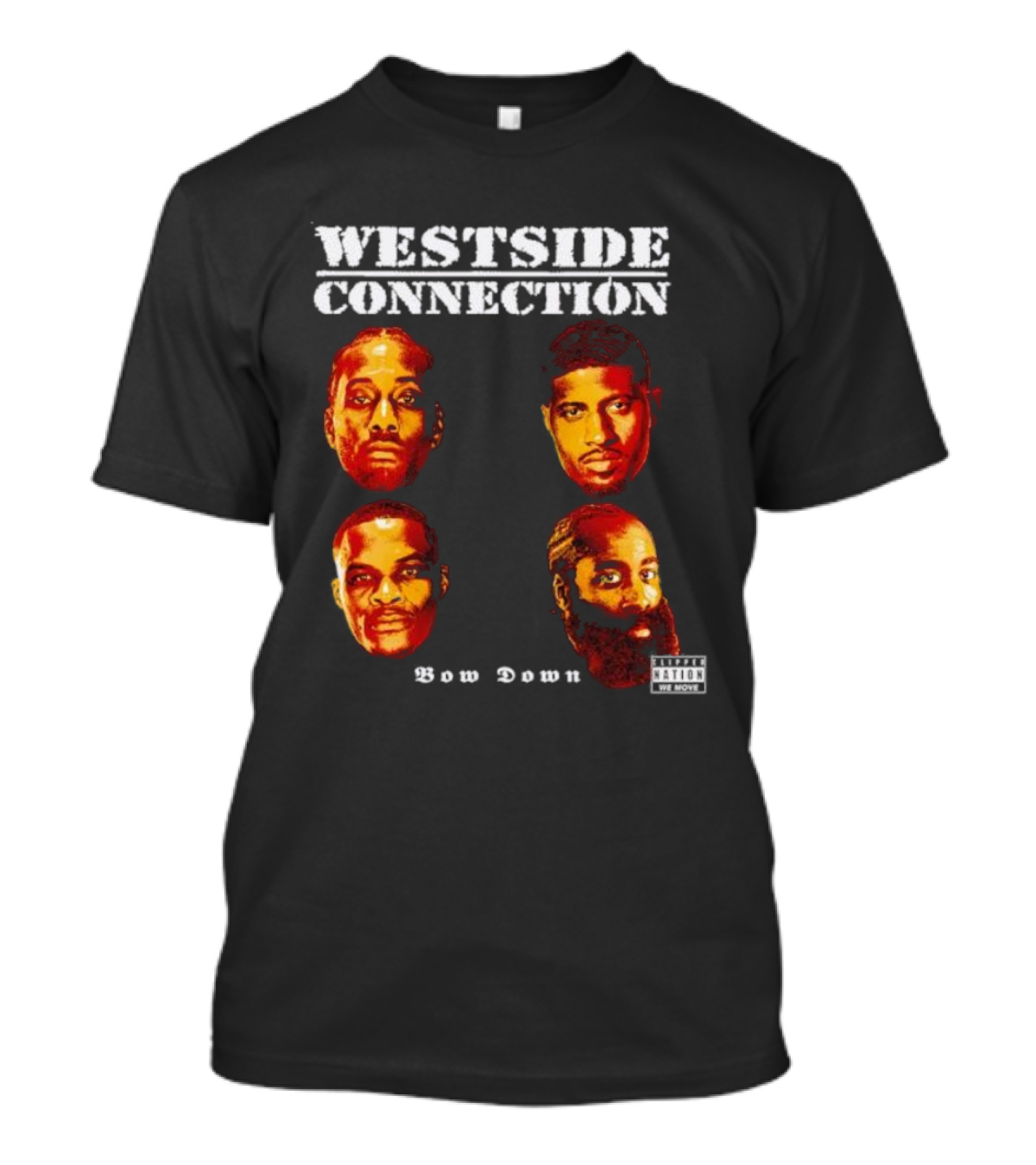 Westside Connection Bow Down Album Cover Featuring Faces T-Shirt