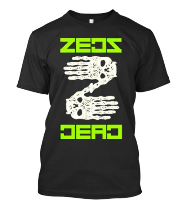 Zeds Dead Skeleton Hands Neon Typography T-Shirt