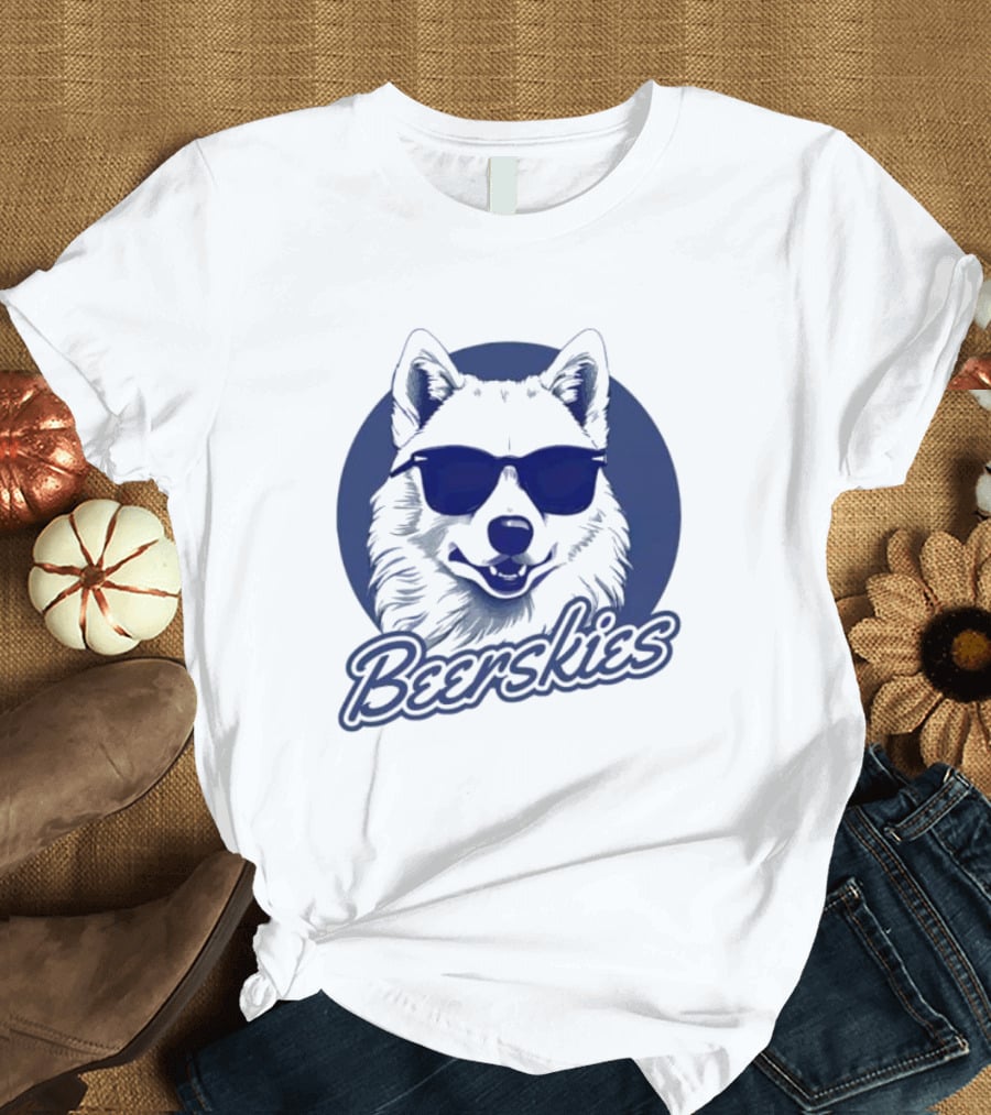 Beerskies Dog With Sunglasses T-Shirt