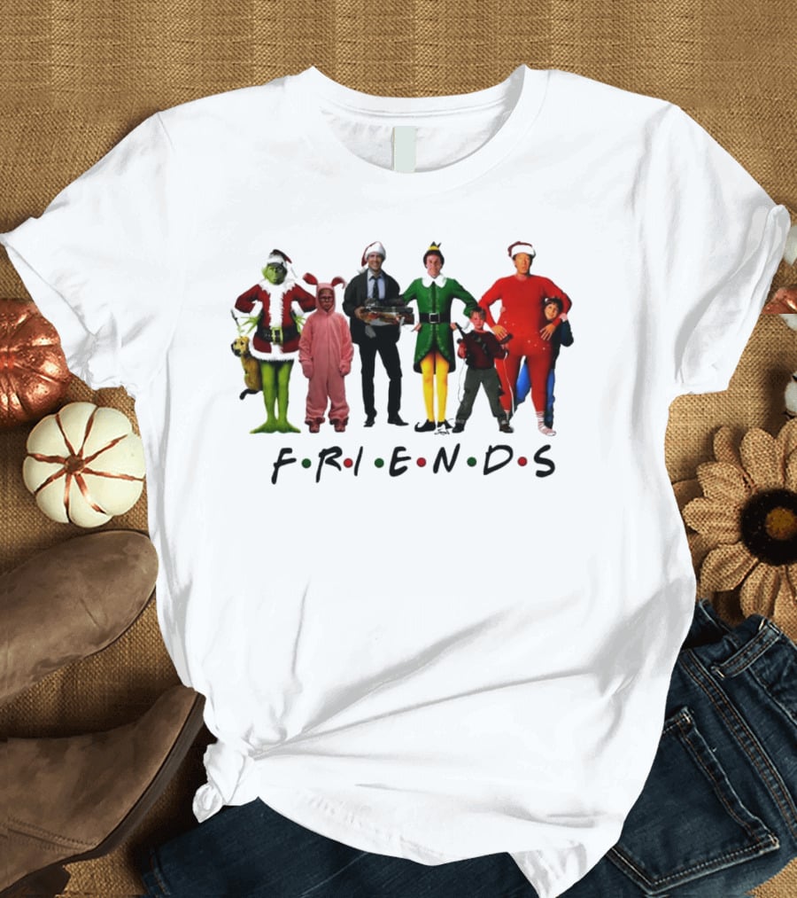 Friends Movie Character Holiday Mashup T-Shirt