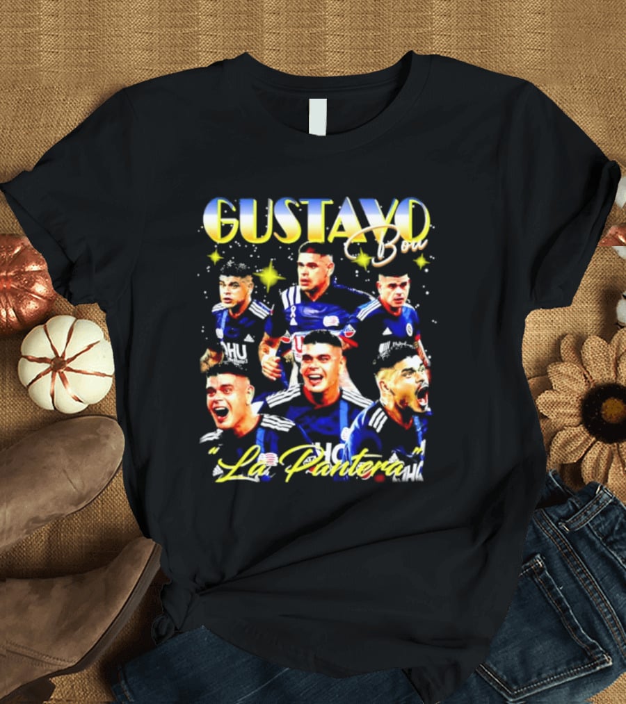 Gustavo Bou La Pantera New England Revolution Star T-Shirt