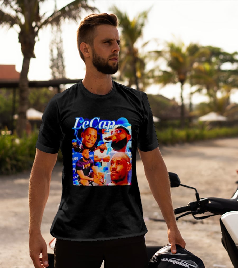 LeCap Lebron James Lakers Playoffs Meme Electricity Background T-Shirt
