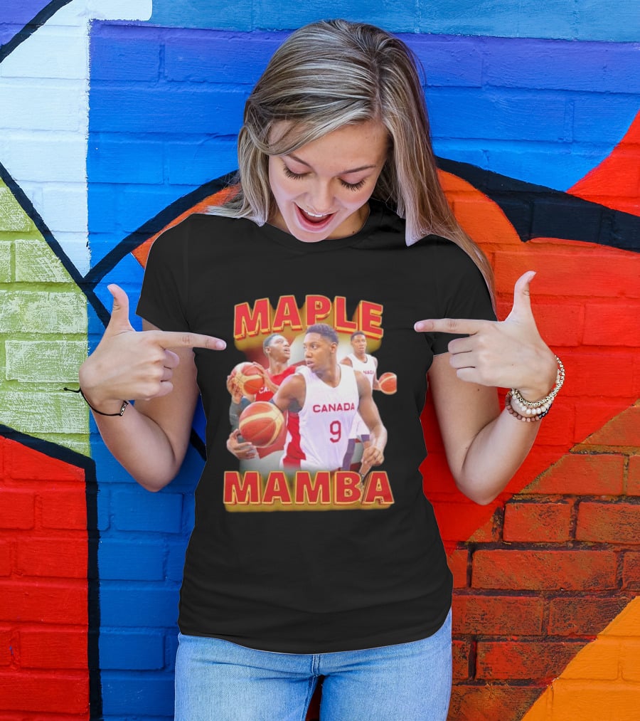 Maple Mamba Canada Basketball Player Number 9 T-Shirt
