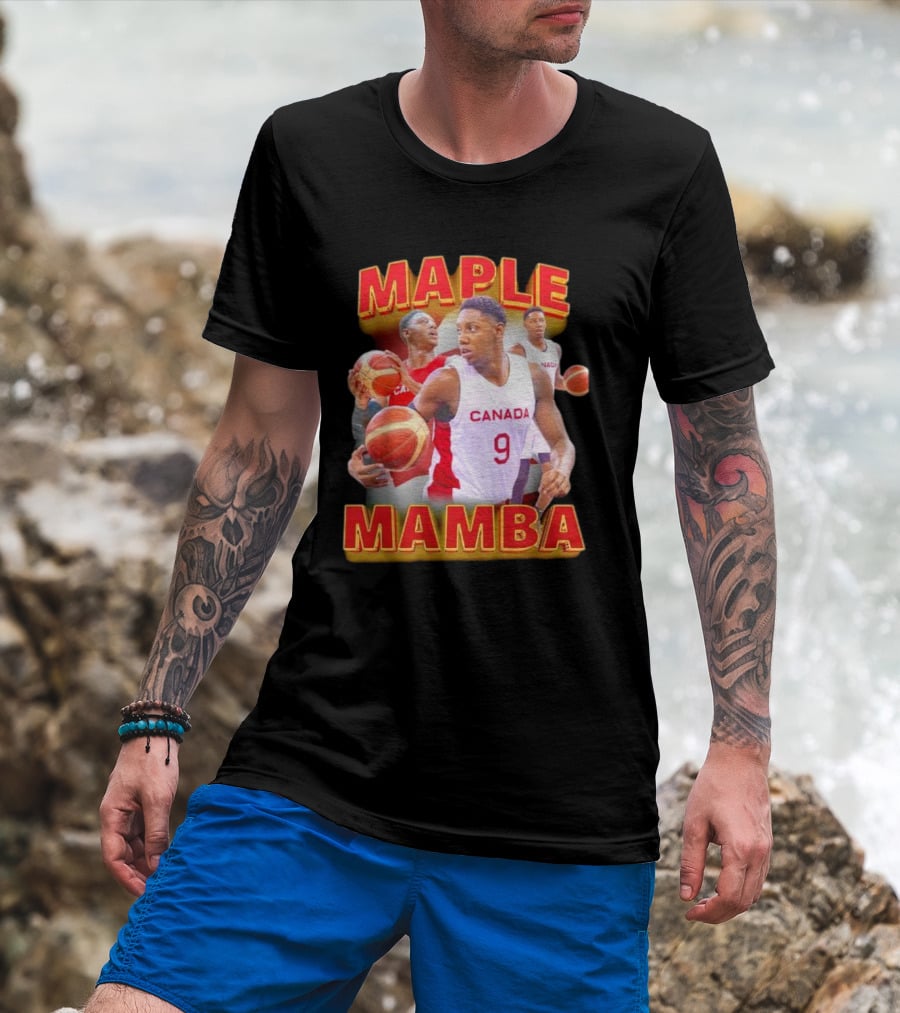 Maple Mamba Canada Basketball Player Number 9 T-Shirt