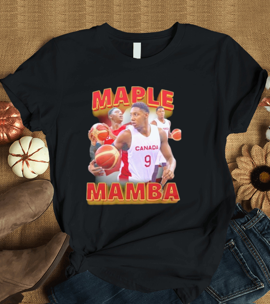 Maple Mamba Canada Basketball Player Number 9 T-Shirt