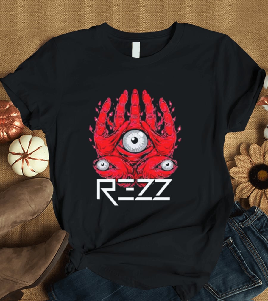 Rezz Men's Monster Inside With Red Hand And Eye T-Shirt