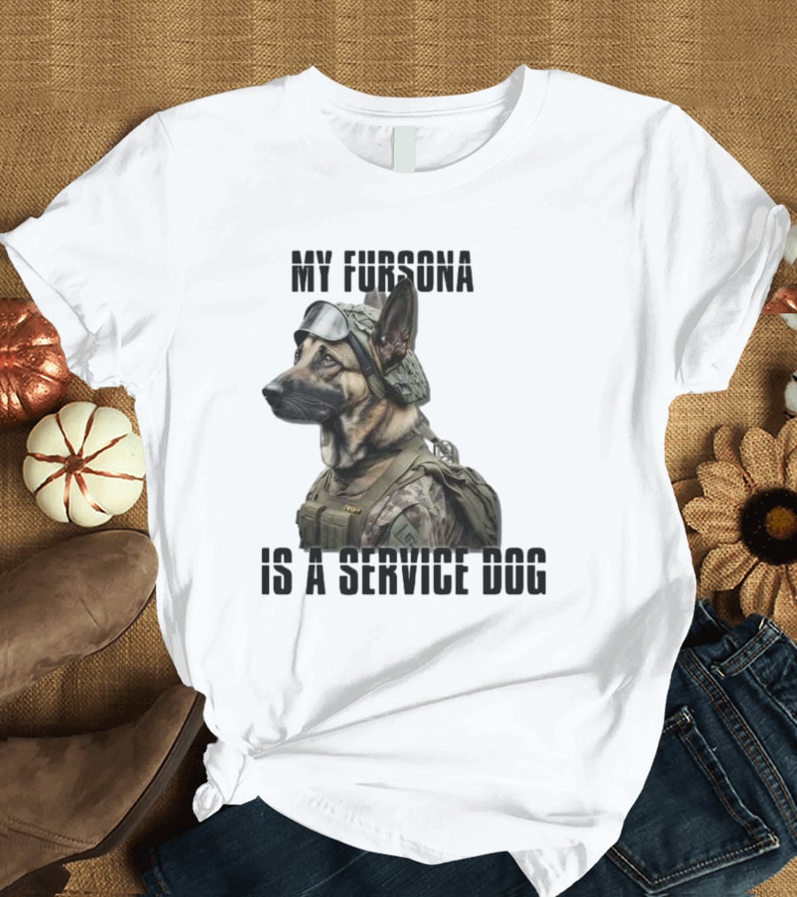 My Fursona Is A Service Dog In Tactical Gear T-Shirt