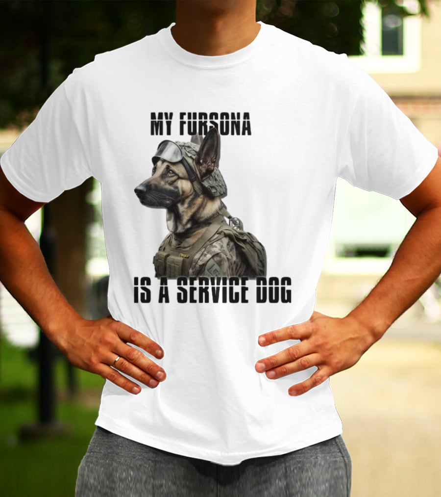 My Fursona Is A Service Dog In Tactical Gear T-Shirt