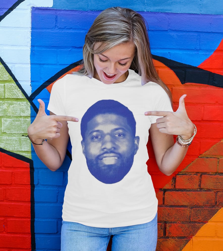 Paul George Blue Halftone Face T-Shirt