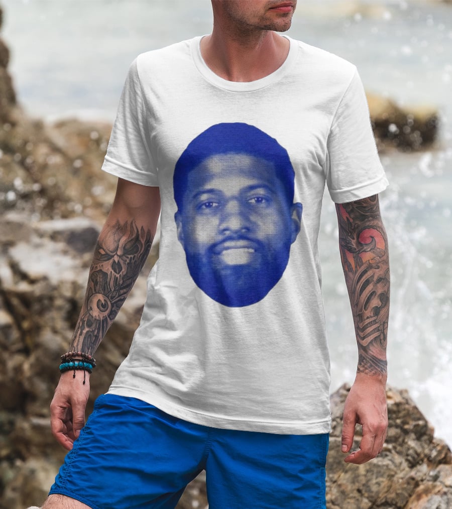 Paul George Blue Halftone Face T-Shirt