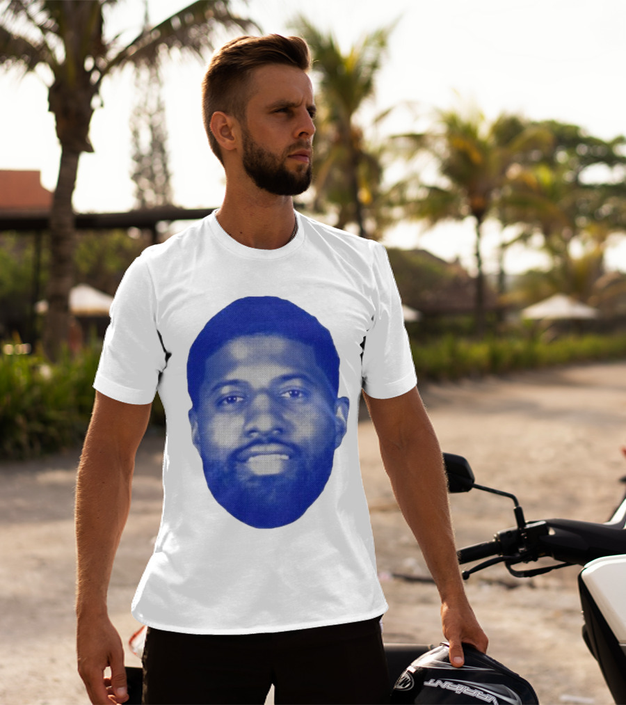 Paul George Blue Halftone Face T-Shirt