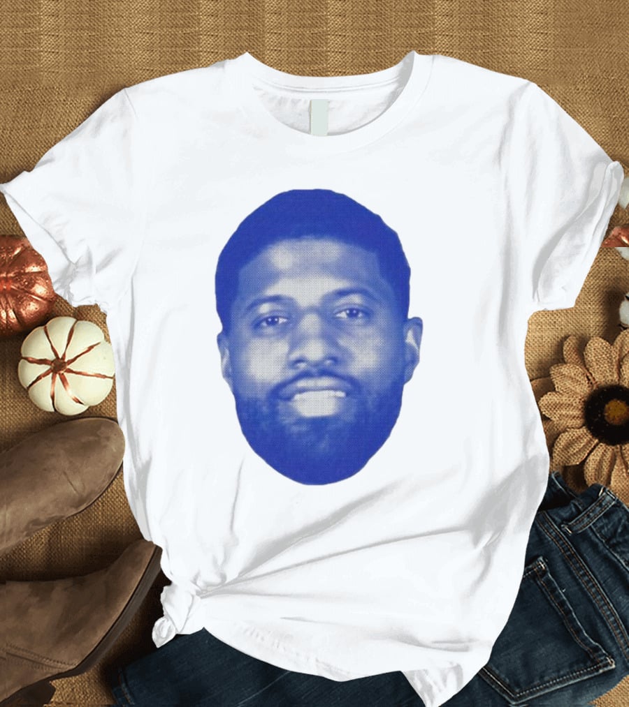 Paul George Blue Halftone Face T-Shirt