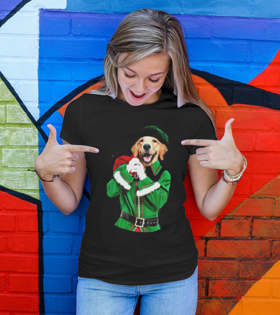 Charlie Personalized Santa Dog Christmas T-Shirt