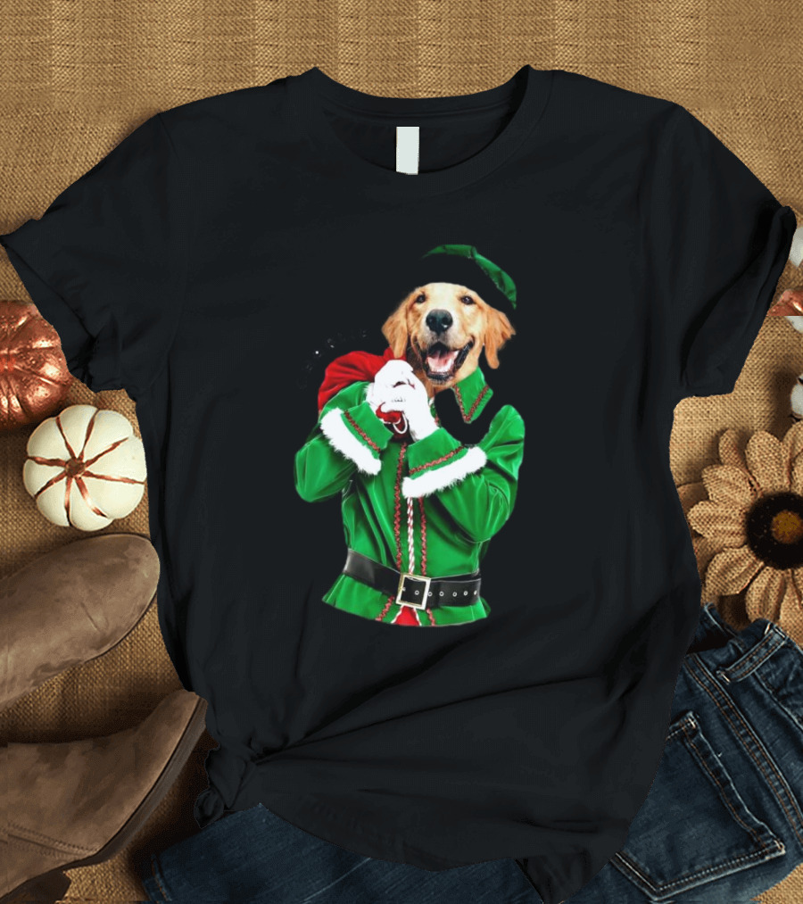 Charlie Personalized Santa Dog Christmas T-Shirt