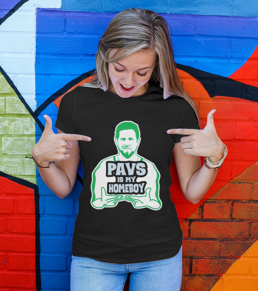 Dallas Stars Pavs Is My Homeboy Green And White T-Shirt