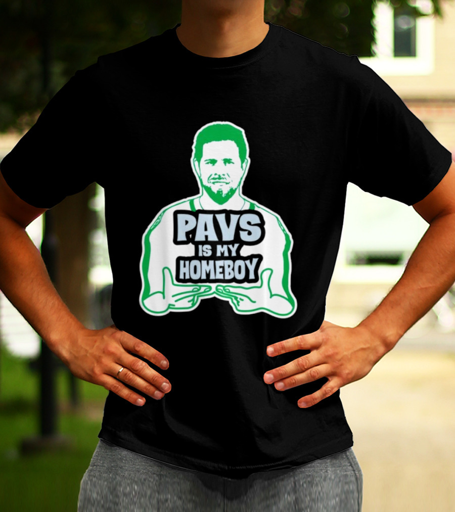 Dallas Stars Pavs Is My Homeboy Green And White T-Shirt