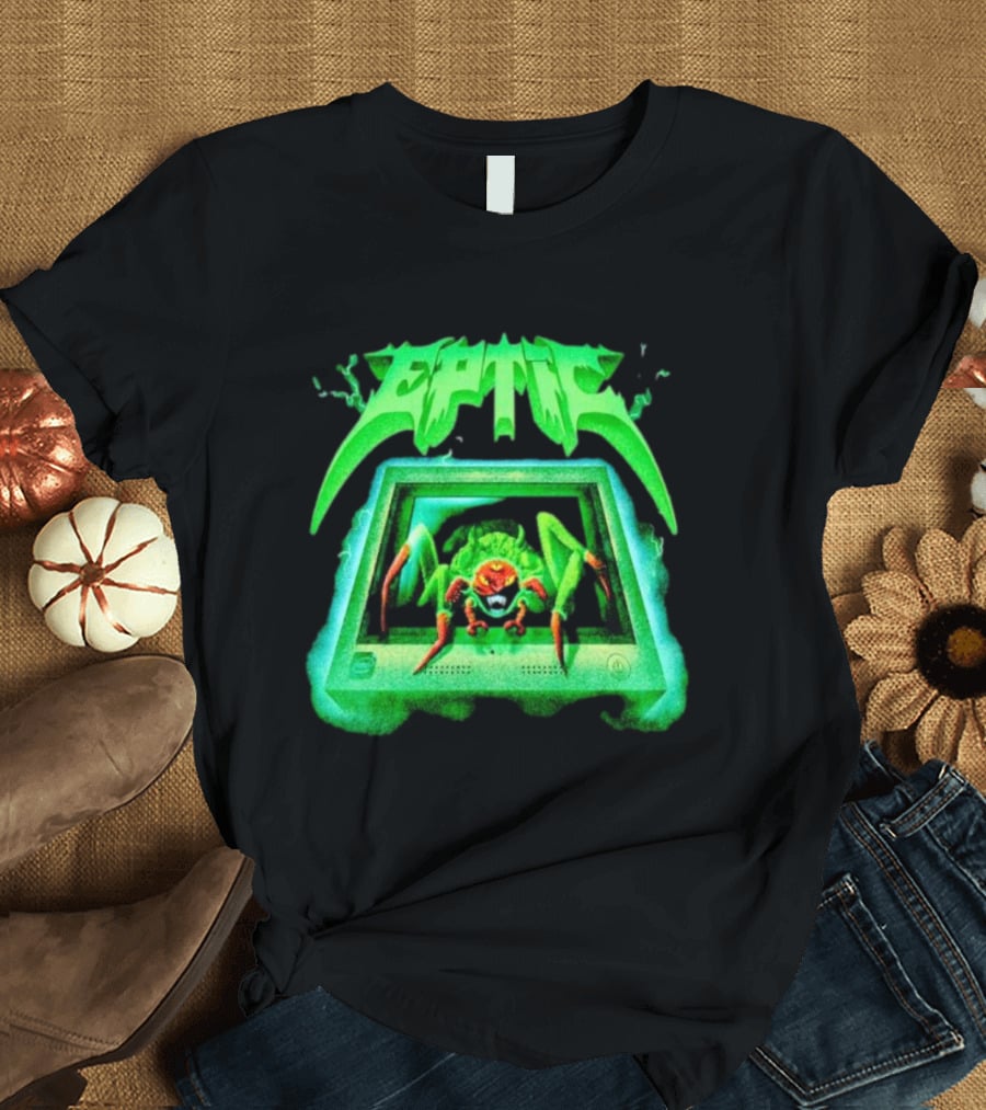 Eptic Interweb Vintage Spider On Screen T-Shirt
