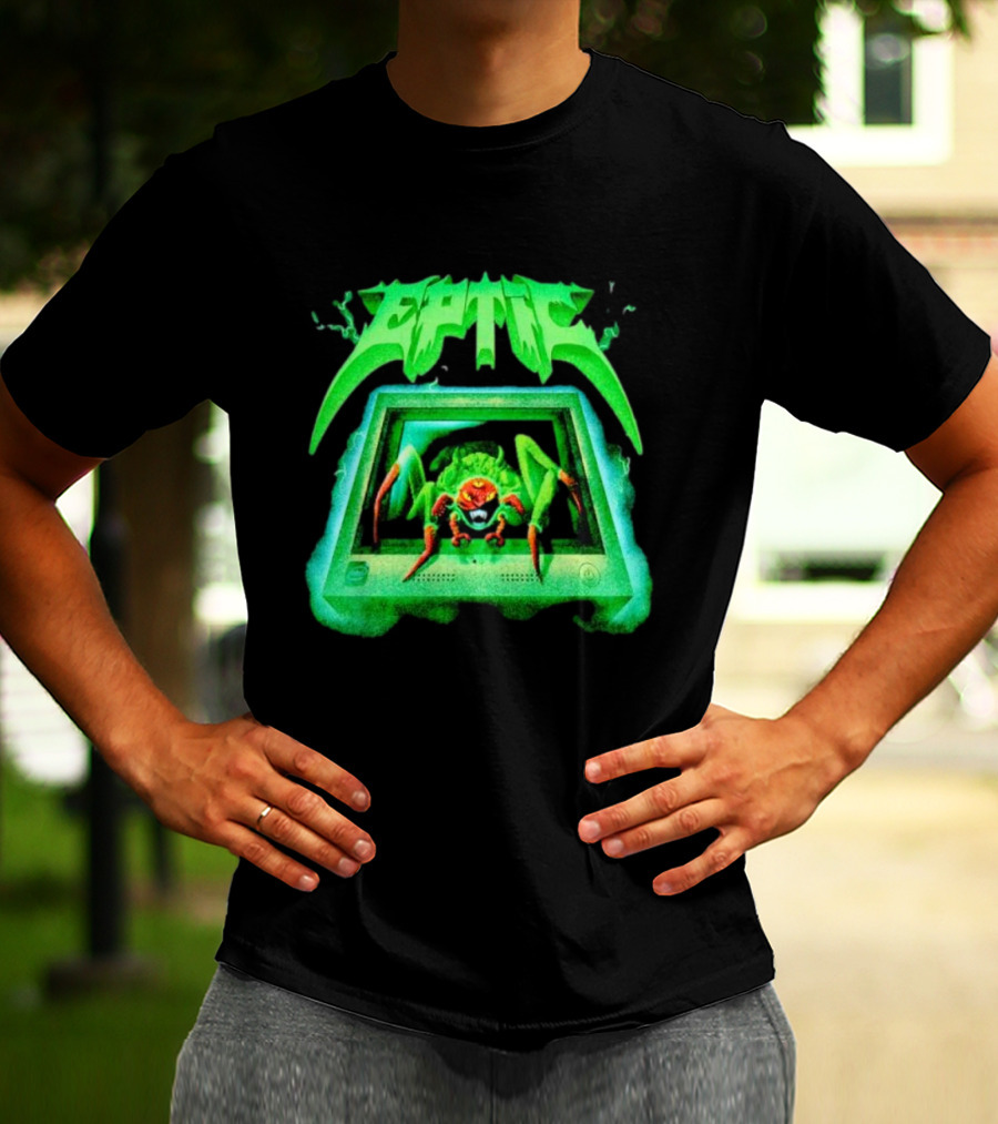 Eptic Interweb Vintage Spider On Screen T-Shirt