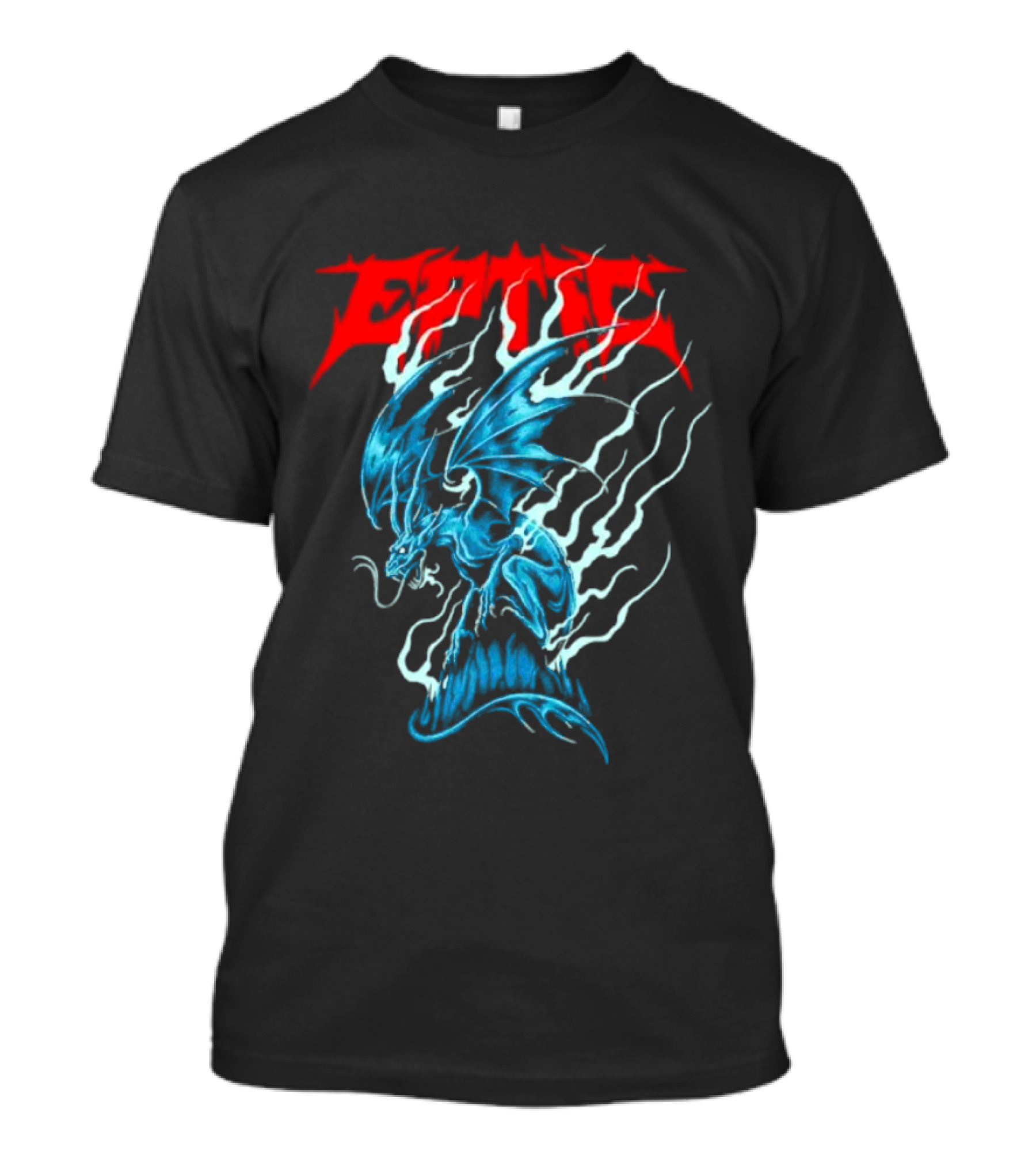 Eptic Blue Dragon Flame Art Collaboration With Yara Noe T-Shirt