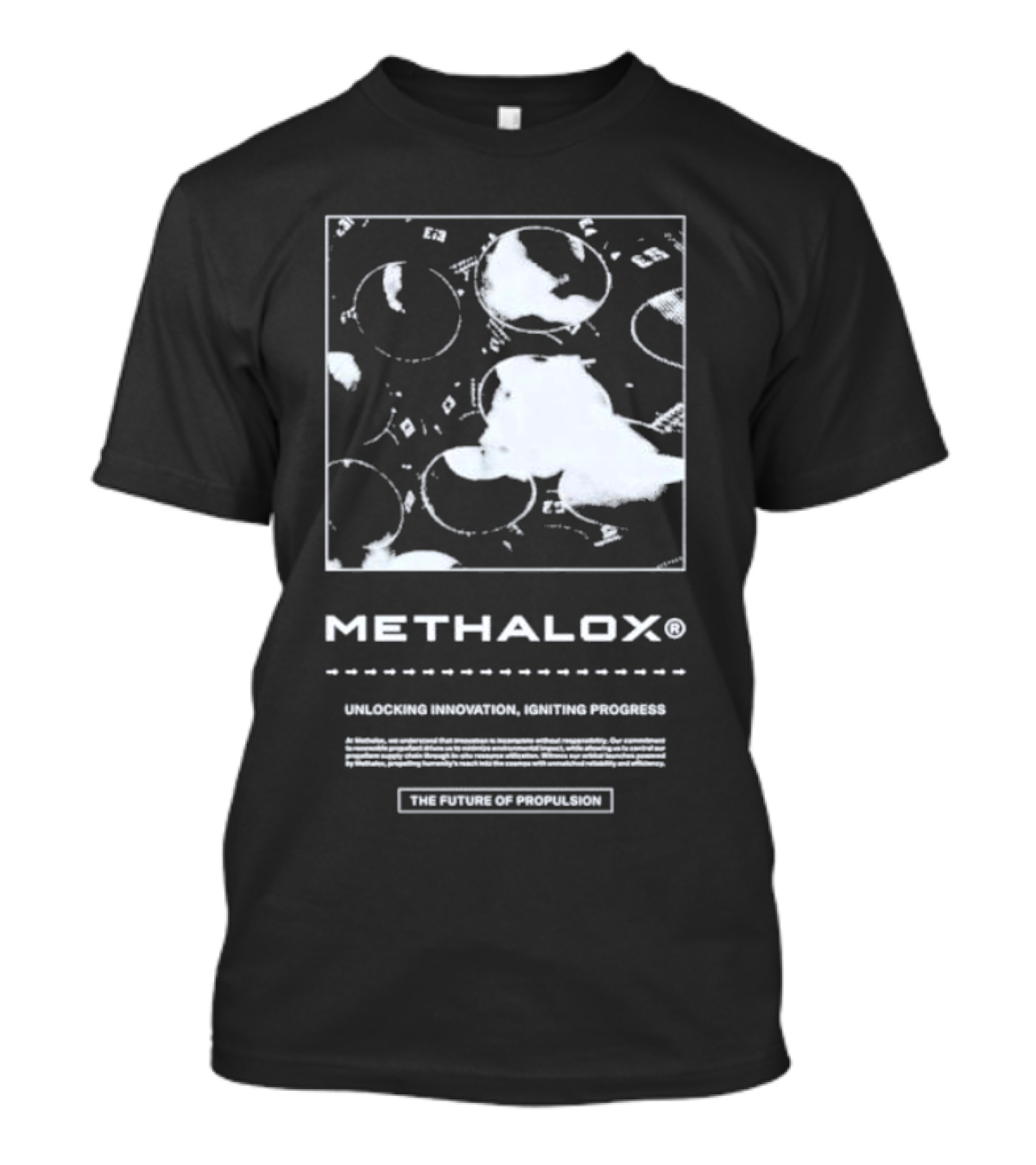 Methalox The Future Of Propulsion Unlocking Innovation, Igniting Progress T-Shirt