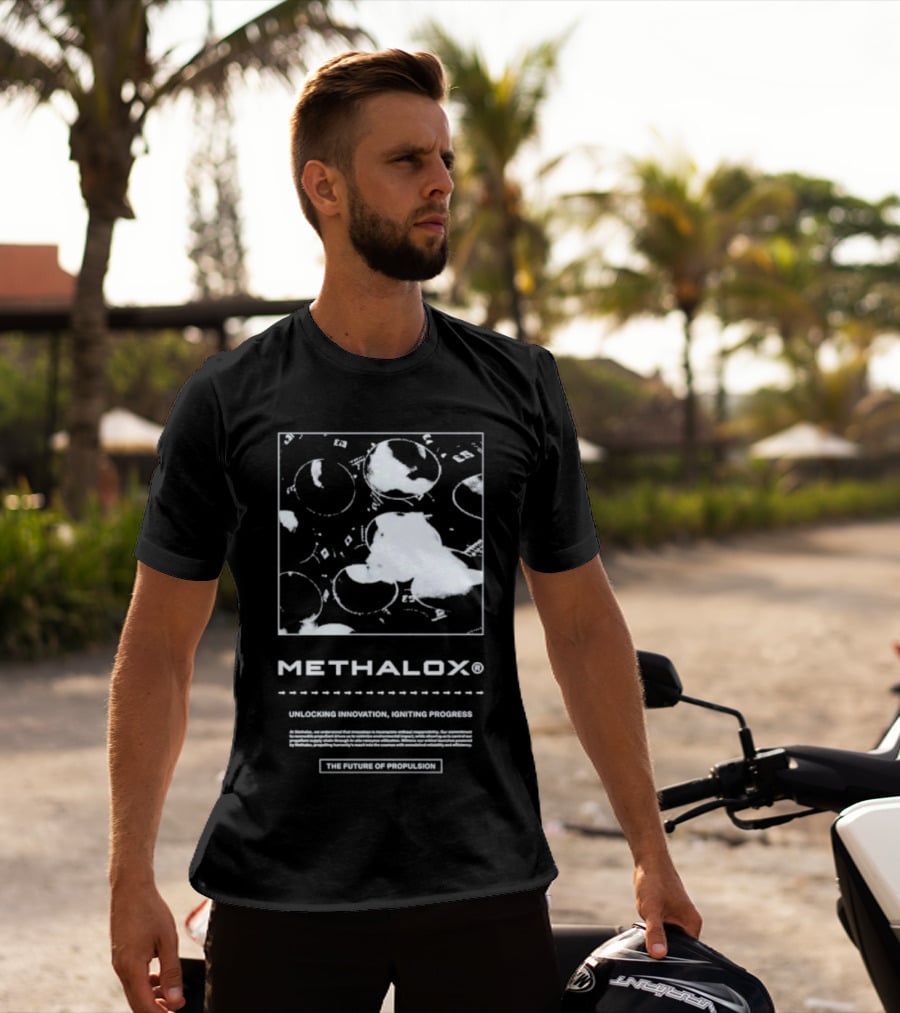 Methalox The Future Of Propulsion Unlocking Innovation, Igniting Progress T-Shirt