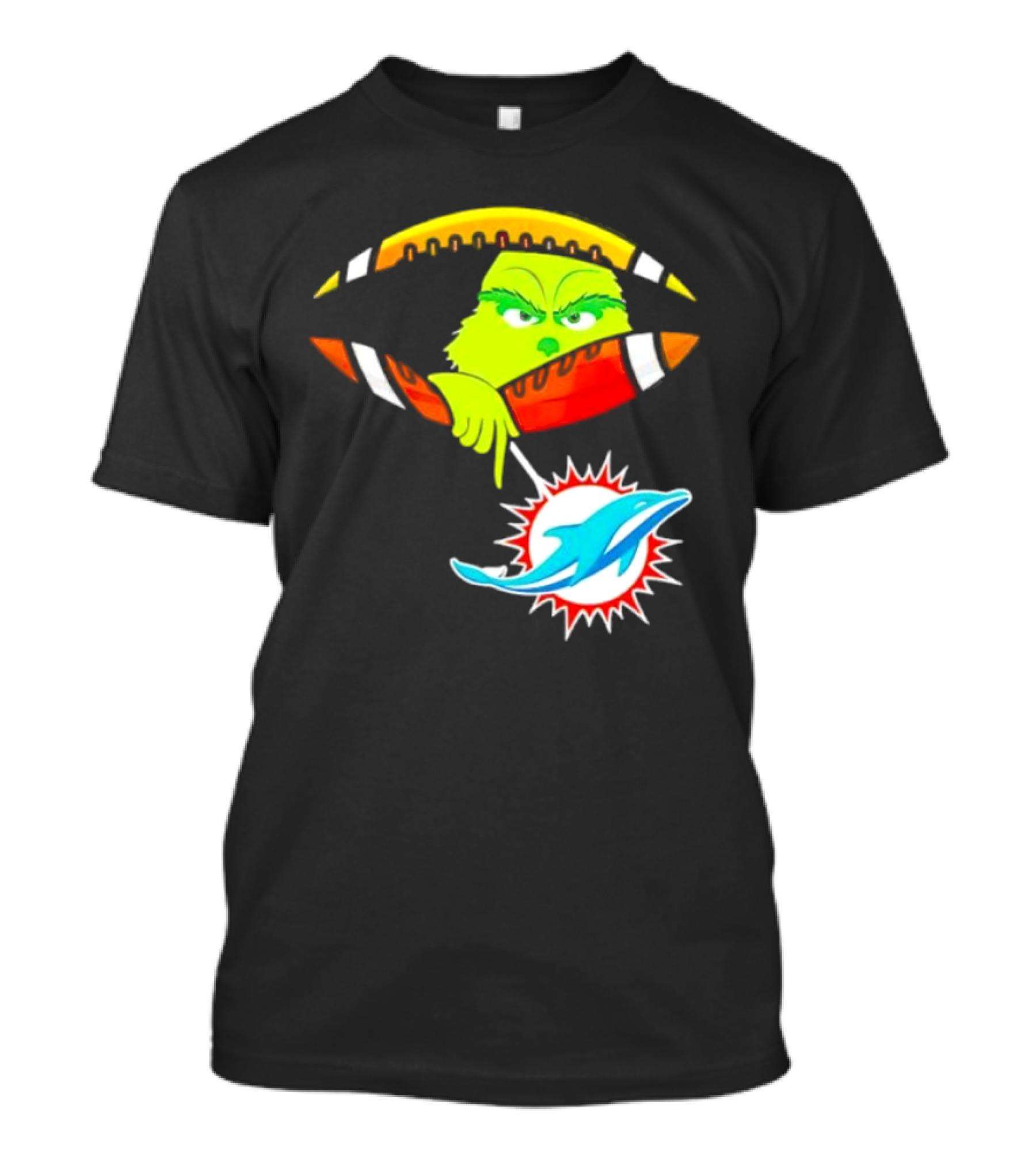 Miami Dolphins Grinch Football Fan Zipper T-Shirt