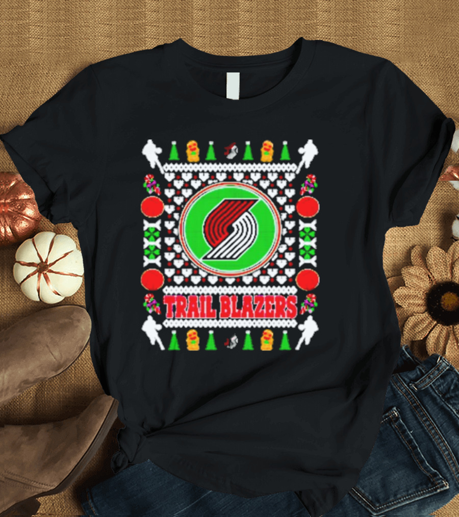 Portland Trail Blazers Merry Christmas NBA Basketball Ugly T-Shirt