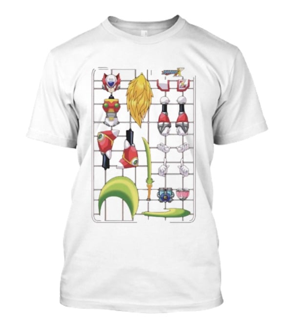 Capcom Megaman Zero Model Kit Elements Tekno Edizioni Parts Assembly T-Shirt